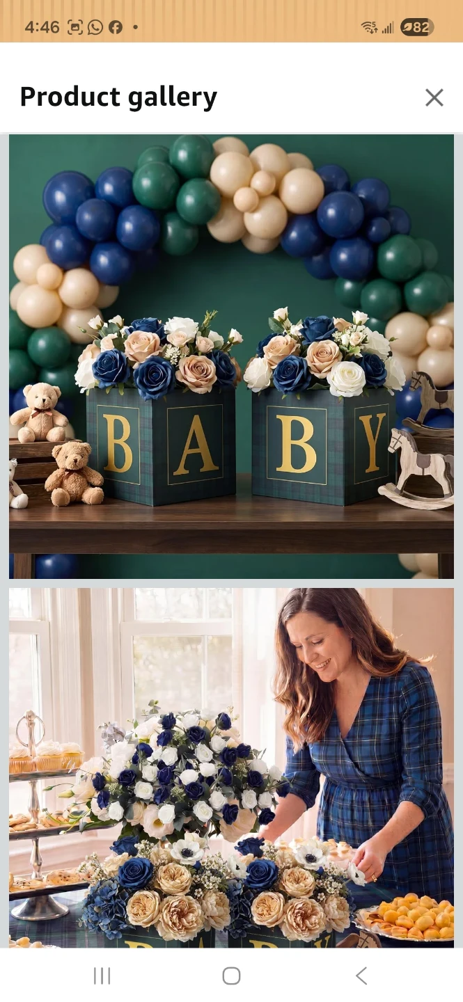 Grtiin Tartan Plaid Baby Shower Decoration Boxes, 10 Pcs - photo 3