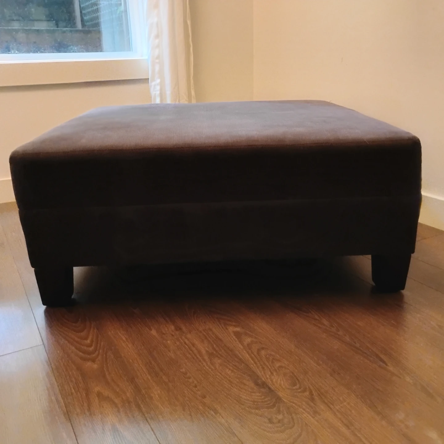 Dark Brown Corduroy Ottoman - photo 3