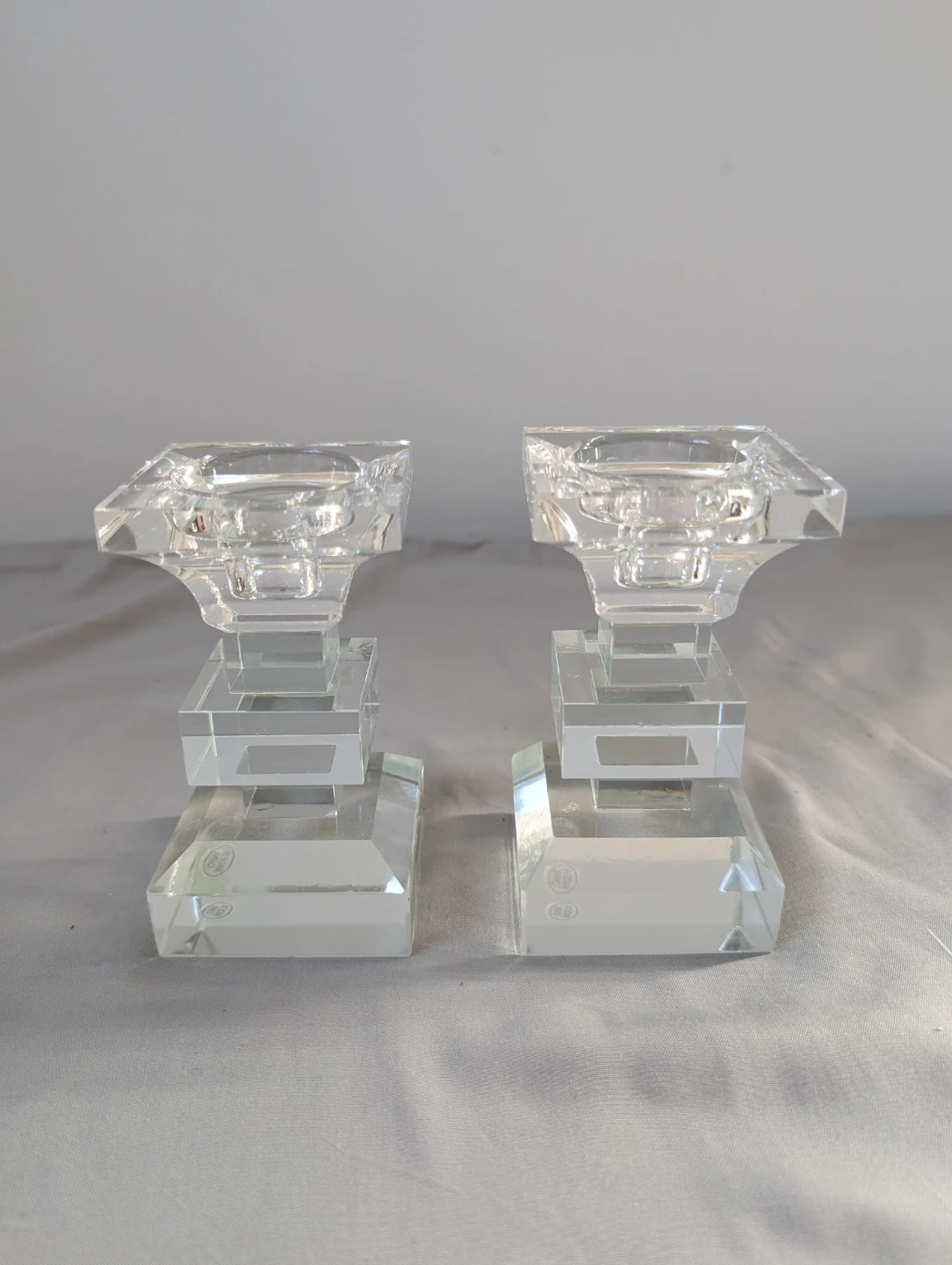 Set of 2 Crystal Candlestick Holders - photo 2