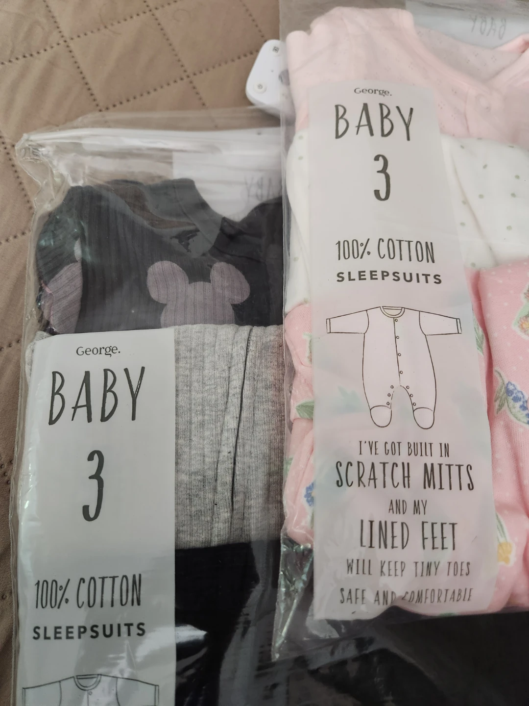 George Baby Sleepsuits 0-3 Months - photo 5