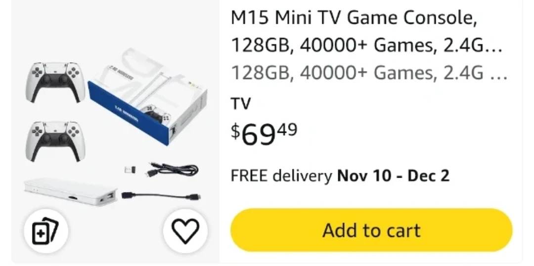 M15 Plus Mini TV Game Console