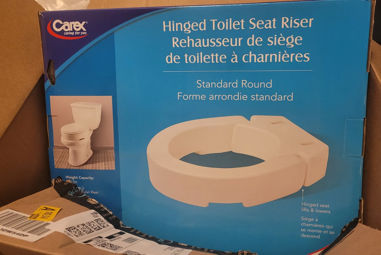 Carex Hinged Toilet Seat Riser - Standard Round - photo 2