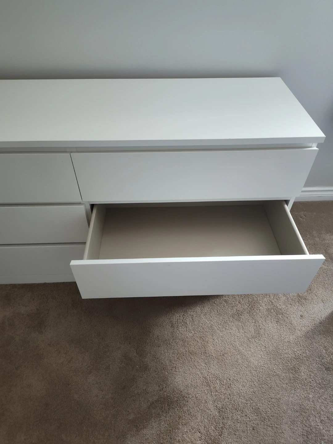 White Ikea Malm 6-Drawer Dresser - photo 2