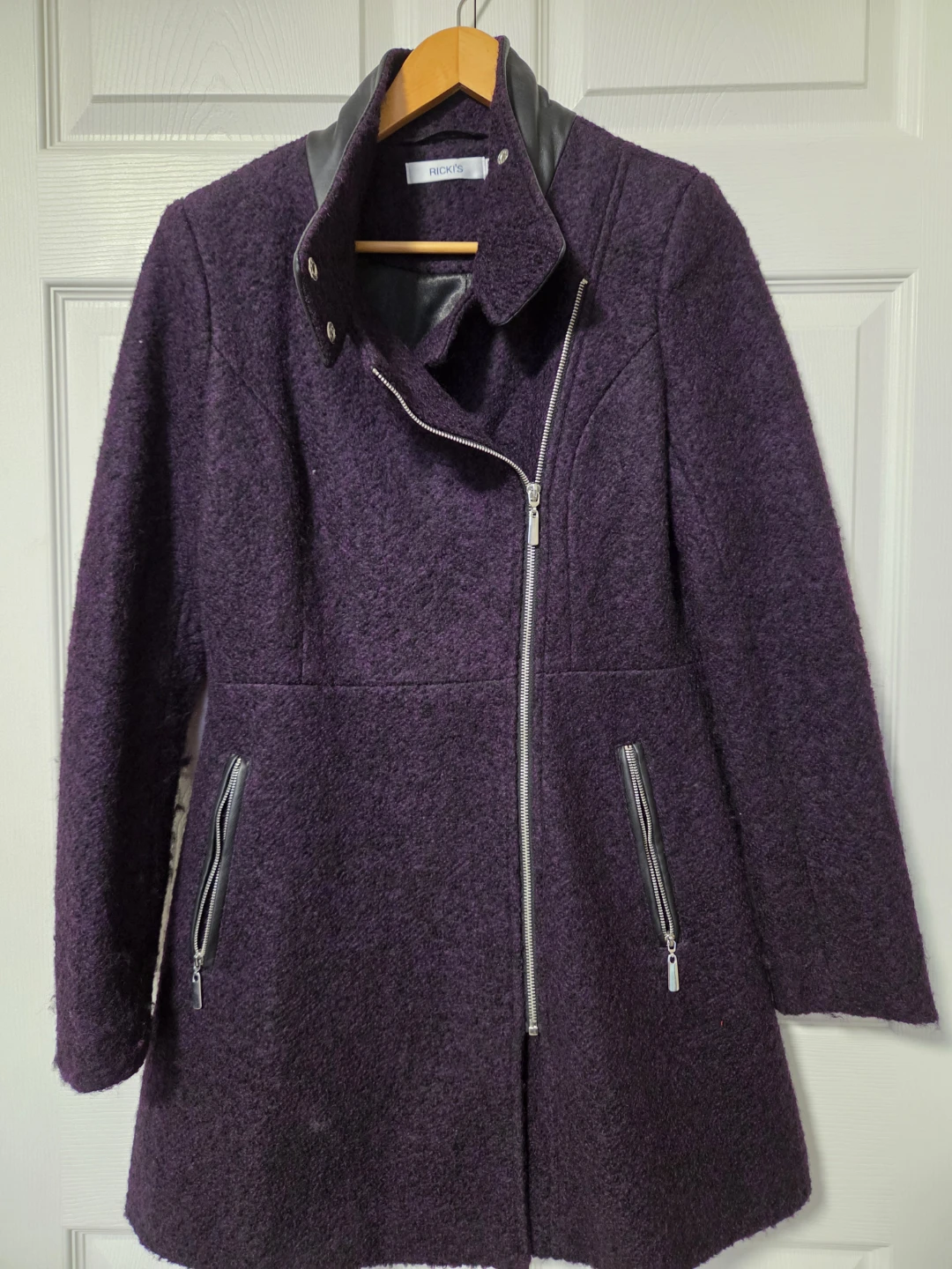 Ricki's purple wool-blend coat - Size XS