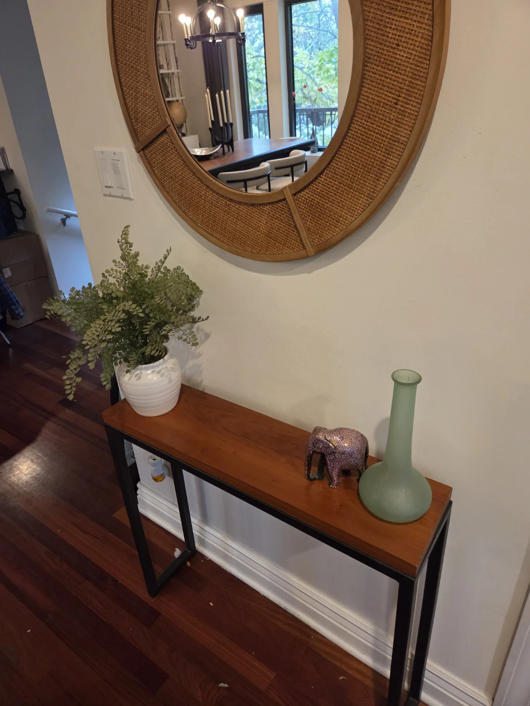 Modern Wood and Metal Console Table