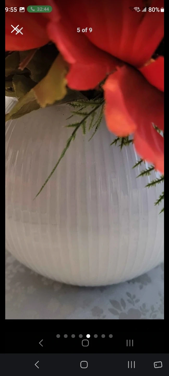 New Artificial Orange Flowers Arrangement  in glass vase - photo 4