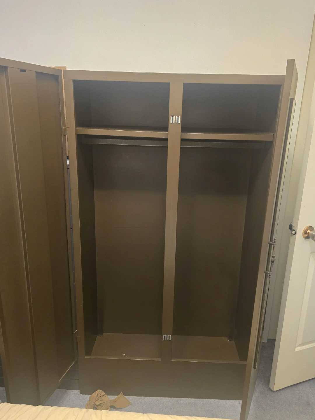 Brown Armoire Wardrobe with Mirror - photo 2