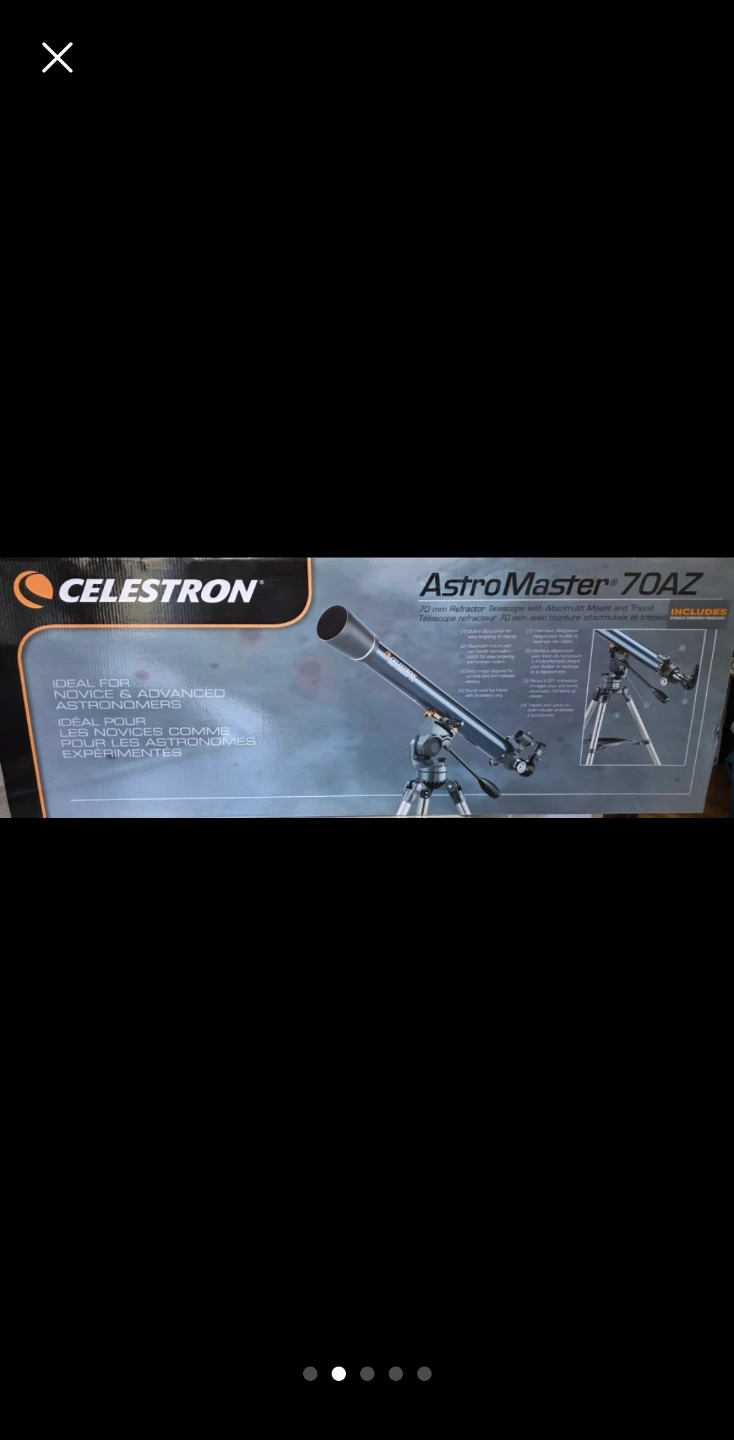 Celestron AstroMaster 70AZ Refractor Telescope - photo 5