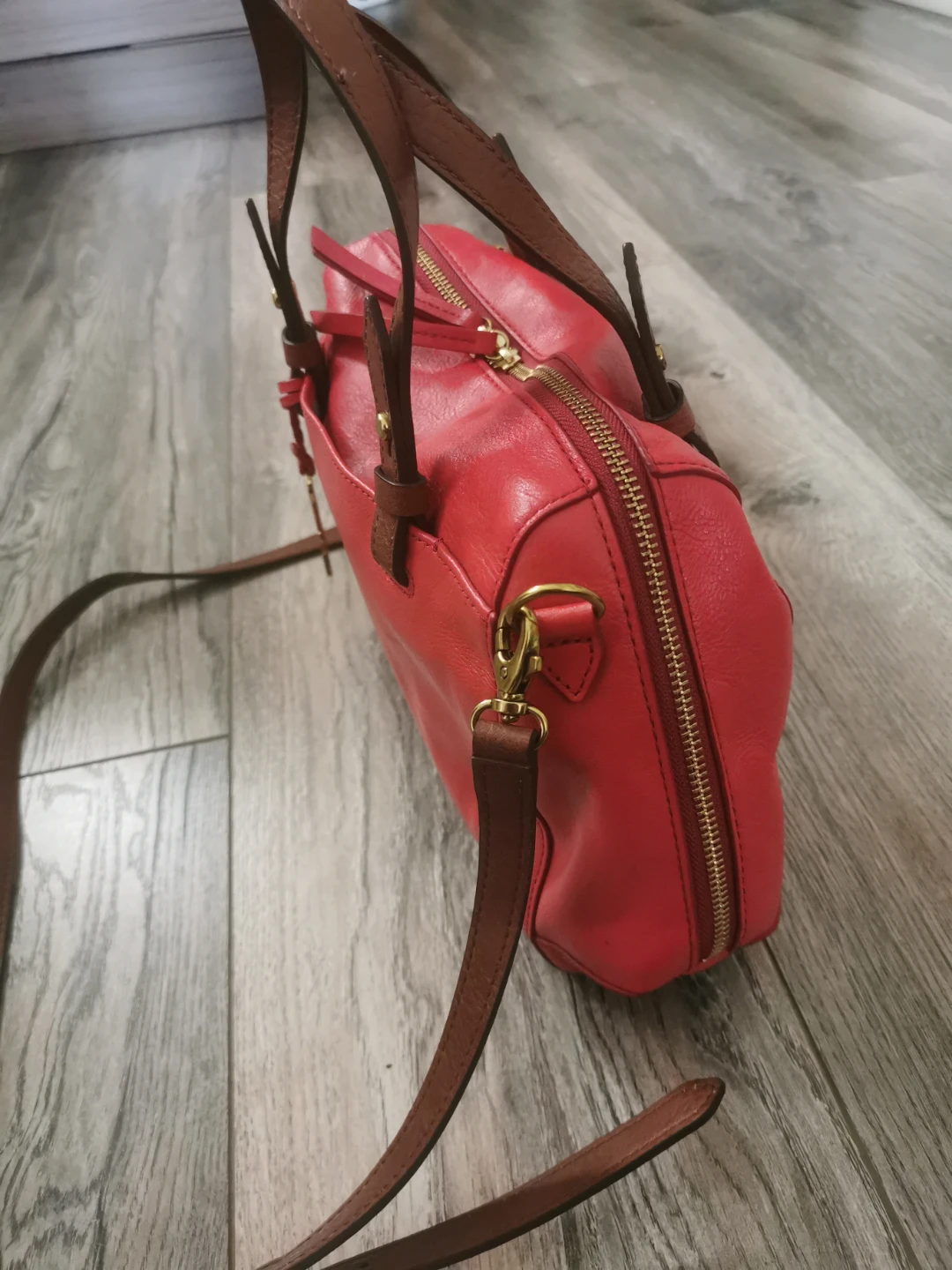 Fossil Red Leather Crossbody Bag - photo 4