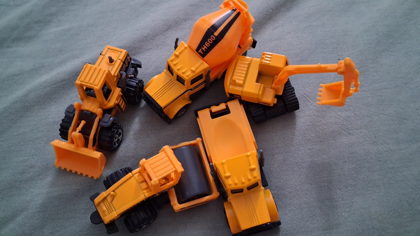 Set of 5 Construction Vehicle Toys