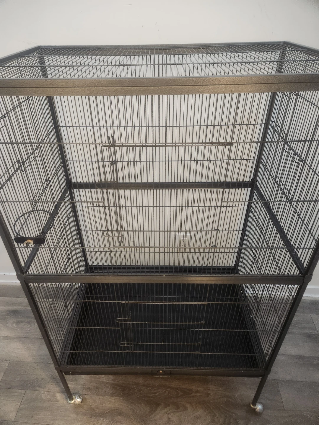 Large Black Metal Bird Cage - photo 4