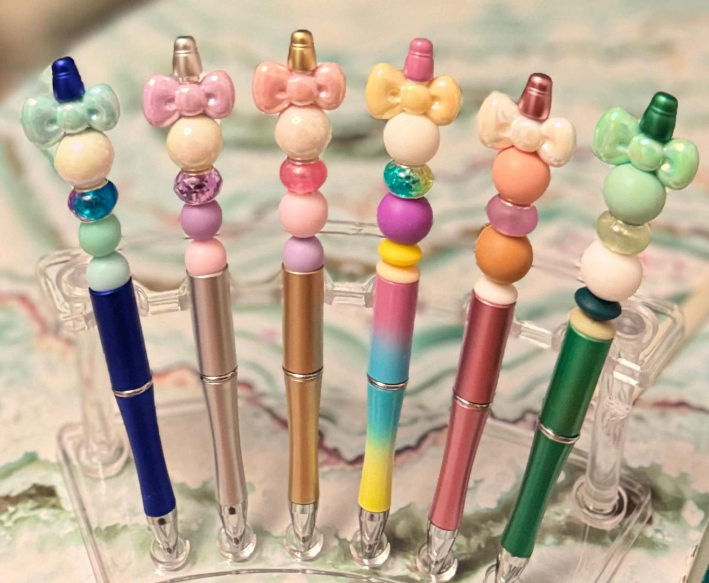 Custom Beaded Pens with Bow Toppers - photo 2