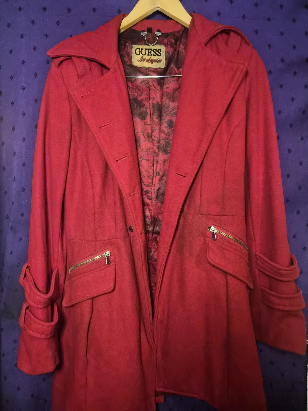 Guess Red Wool-Blend Coat - photo 2
