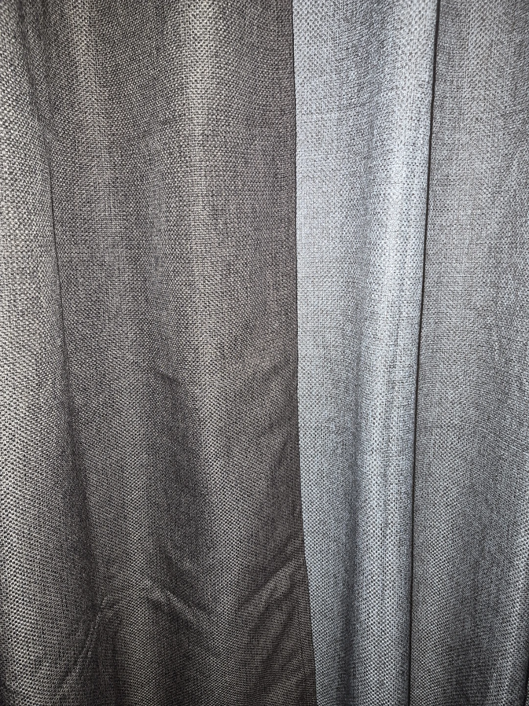 Two-Tone Brown and Grey Grommet Curtains