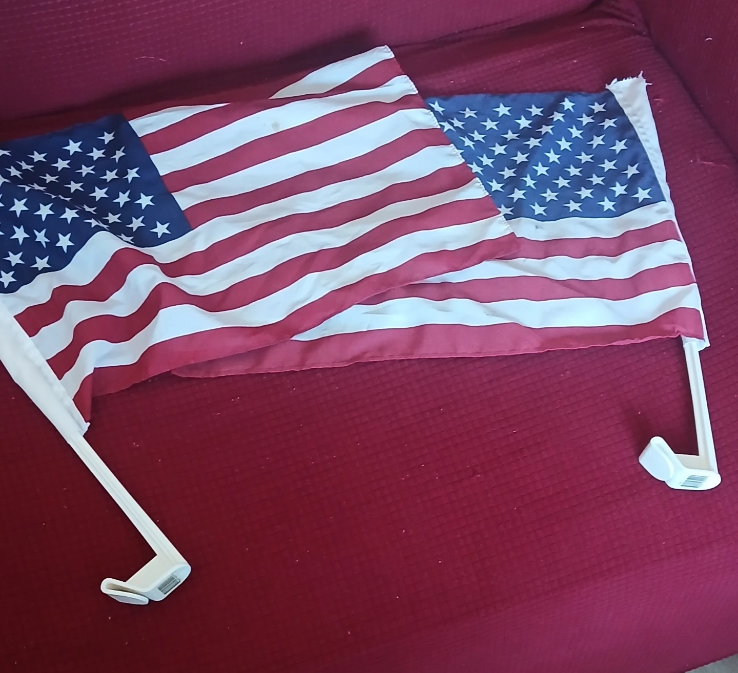 Set of Two American Car Window Flags