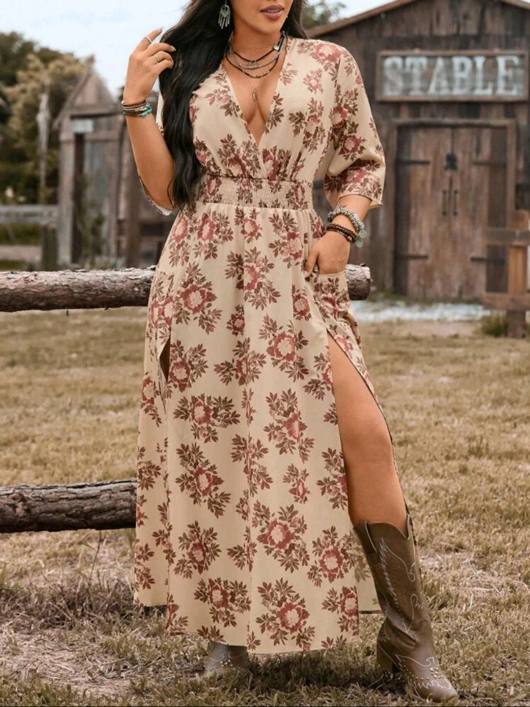 Floral Print Maxi Dress