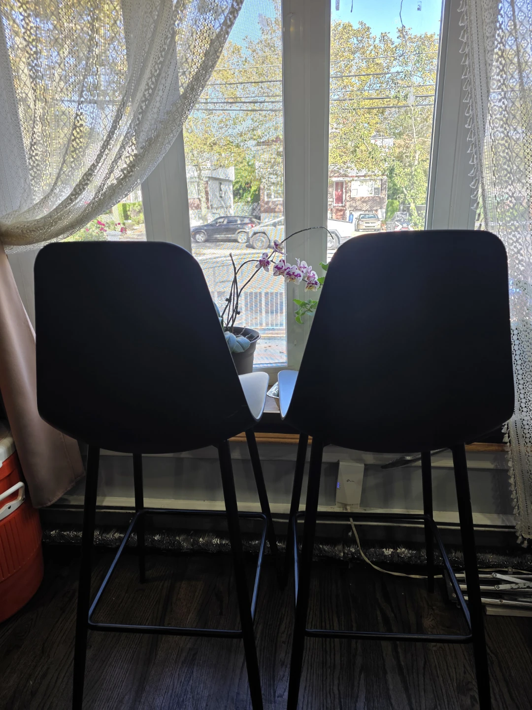 Set of 2 Black Bar Stools - photo 2