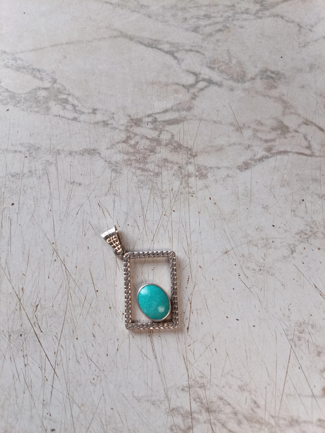 Turquoise Sterling Silver Pendant - photo 2