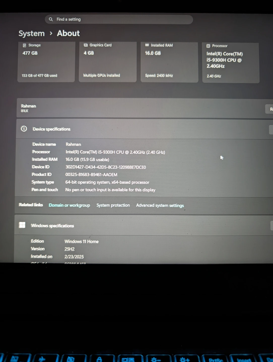Lenovo IdeaPad L340 Gaming Laptop