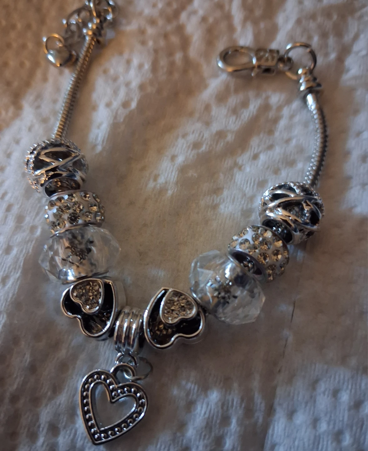 Heart Charm Bracelet and Earring Set - photo 4