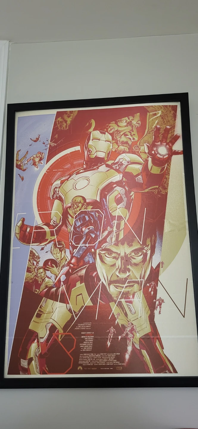 Iron Man 3 Movie Poster in Black Frame
