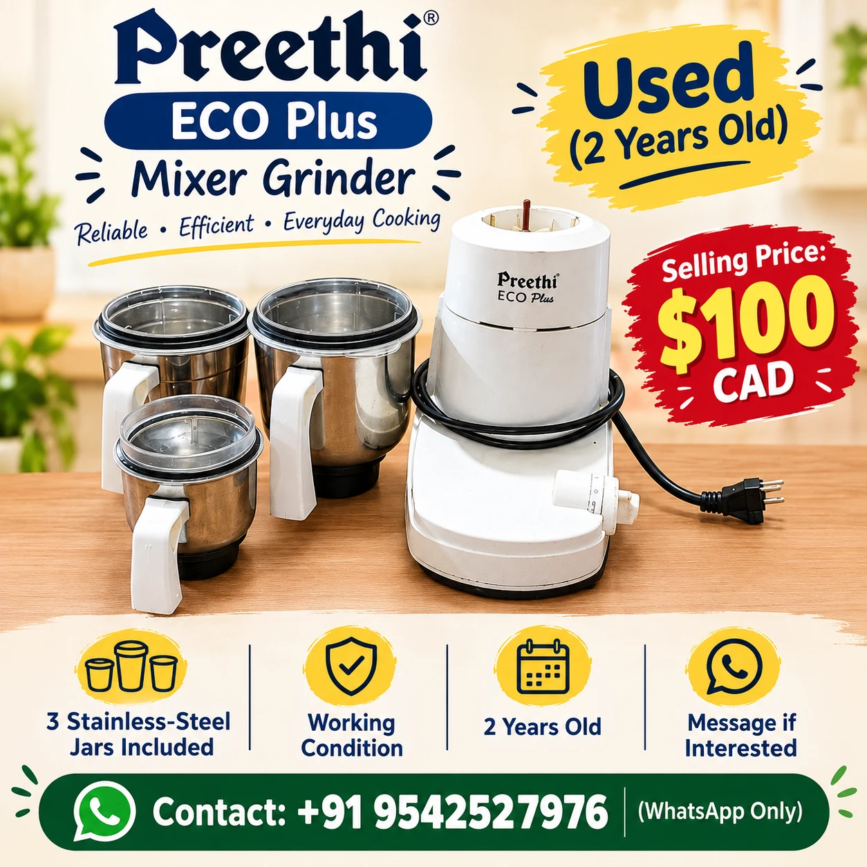 Preethi ECO Plus Mixer Grinder