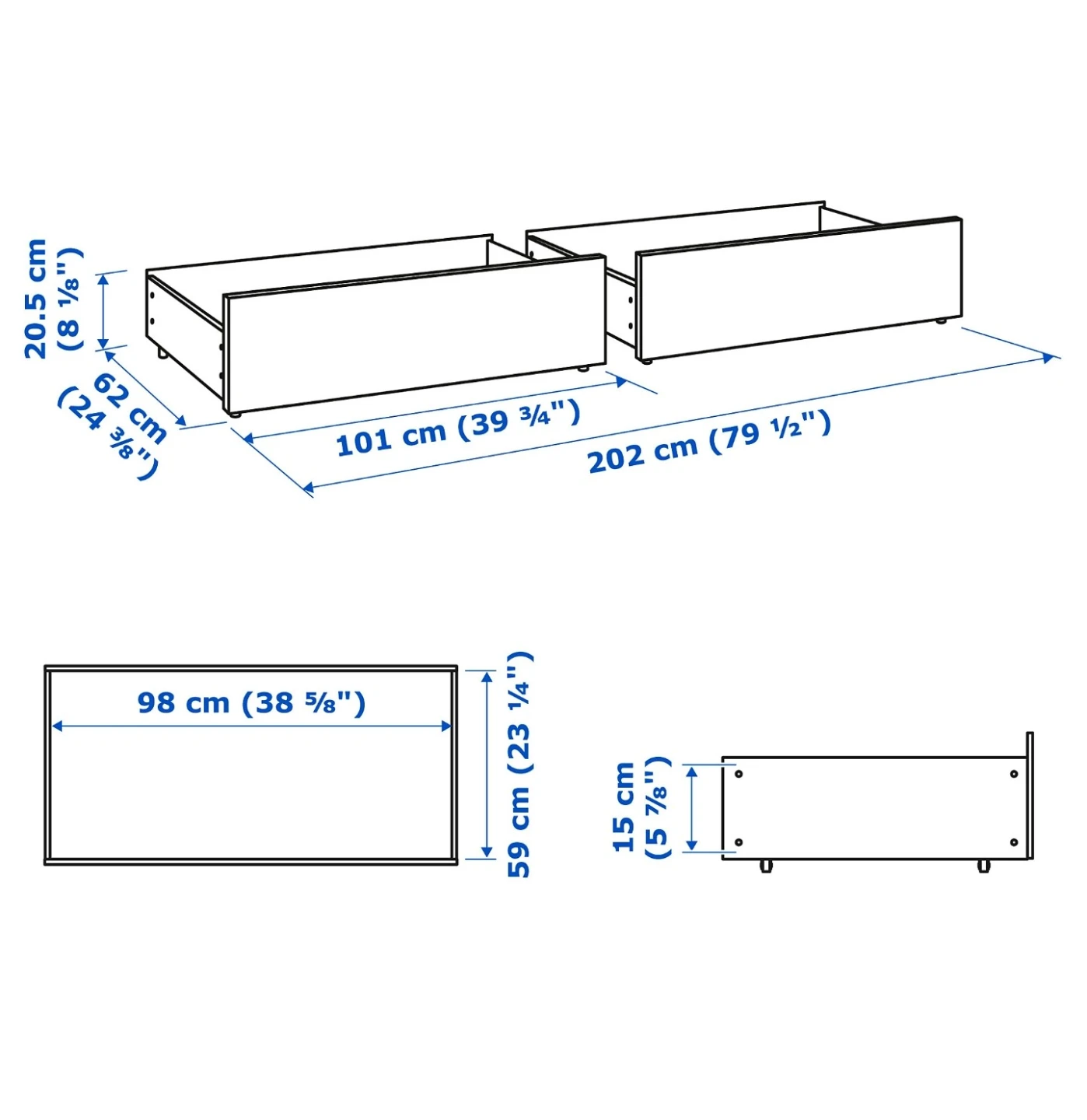 IKEA MALM Underbed Storage Boxes - photo 5