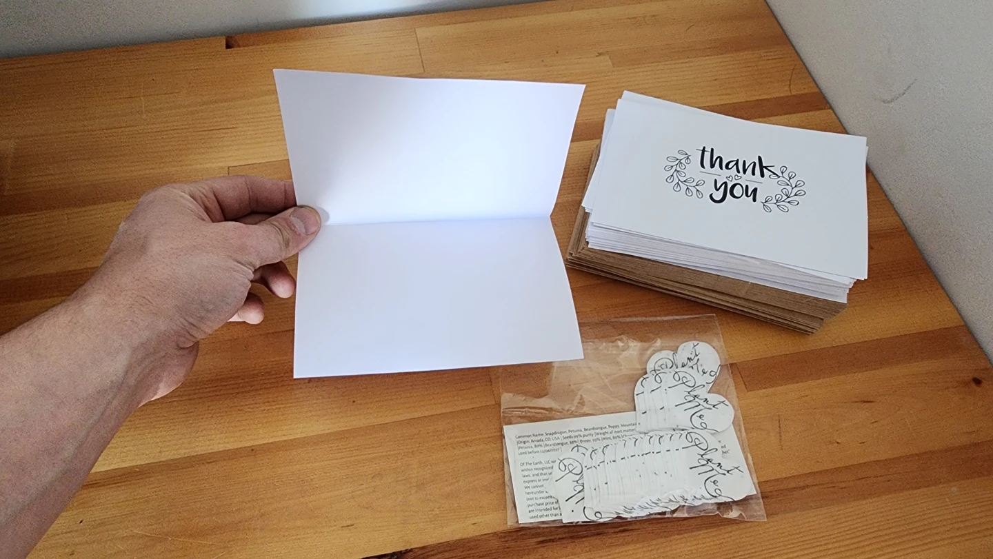 Thank you cards and envelopes - photo 2