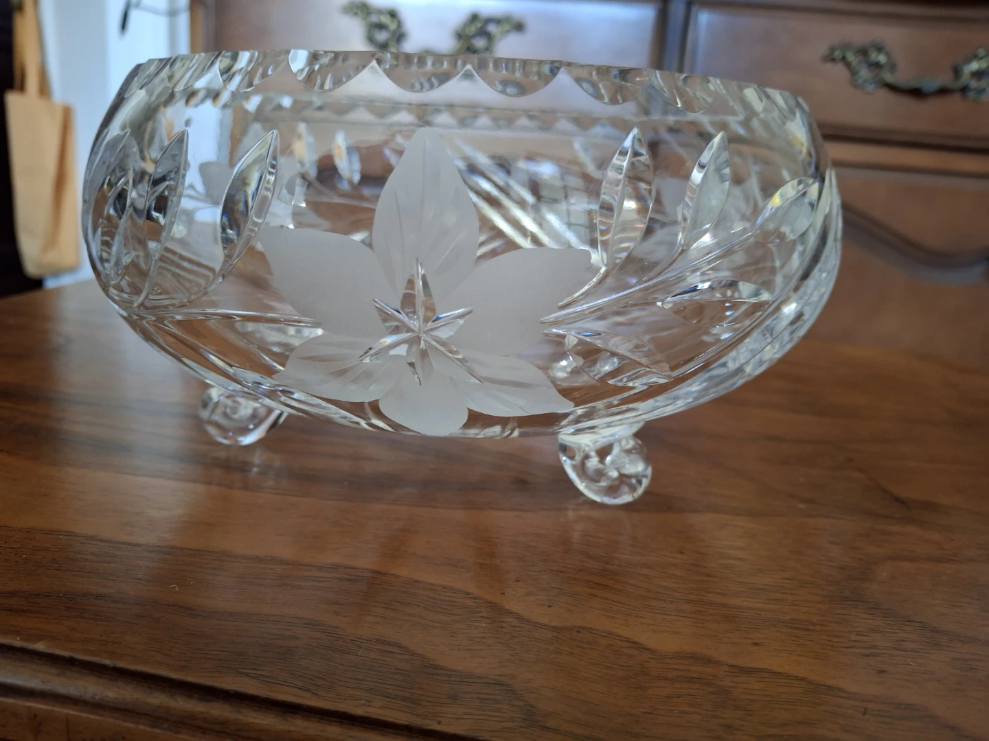 Crystal Footed Serving Bowl