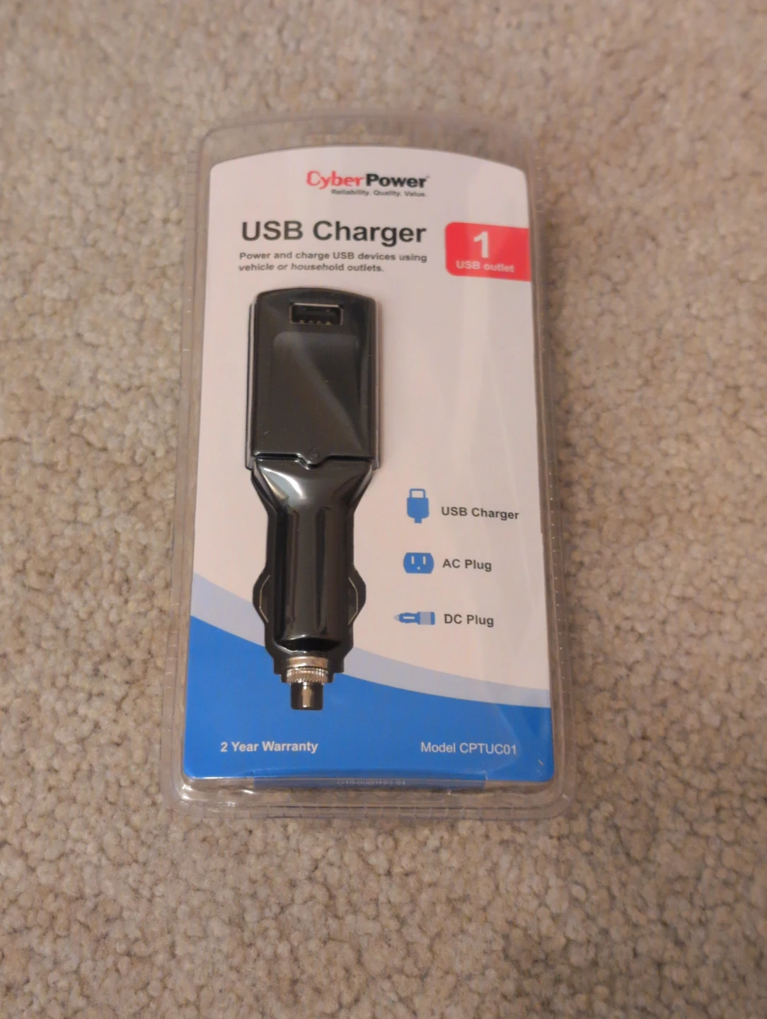 CyberPower USB Charger Model CPTUC01