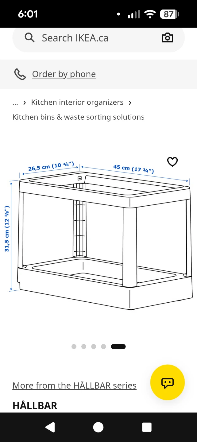 IKEA HALLBAR waste sorting bin frame - photo 3