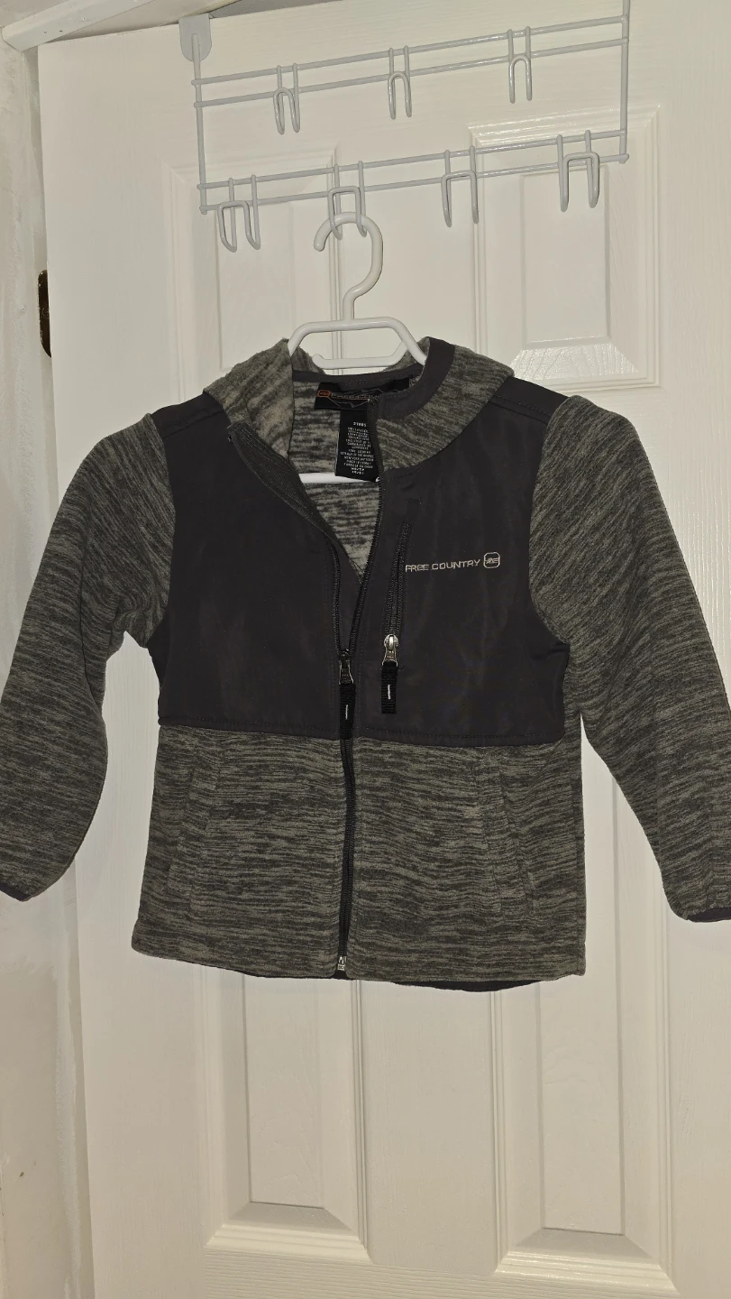 Free Country Boys' Zip-Up Hoodie Grey