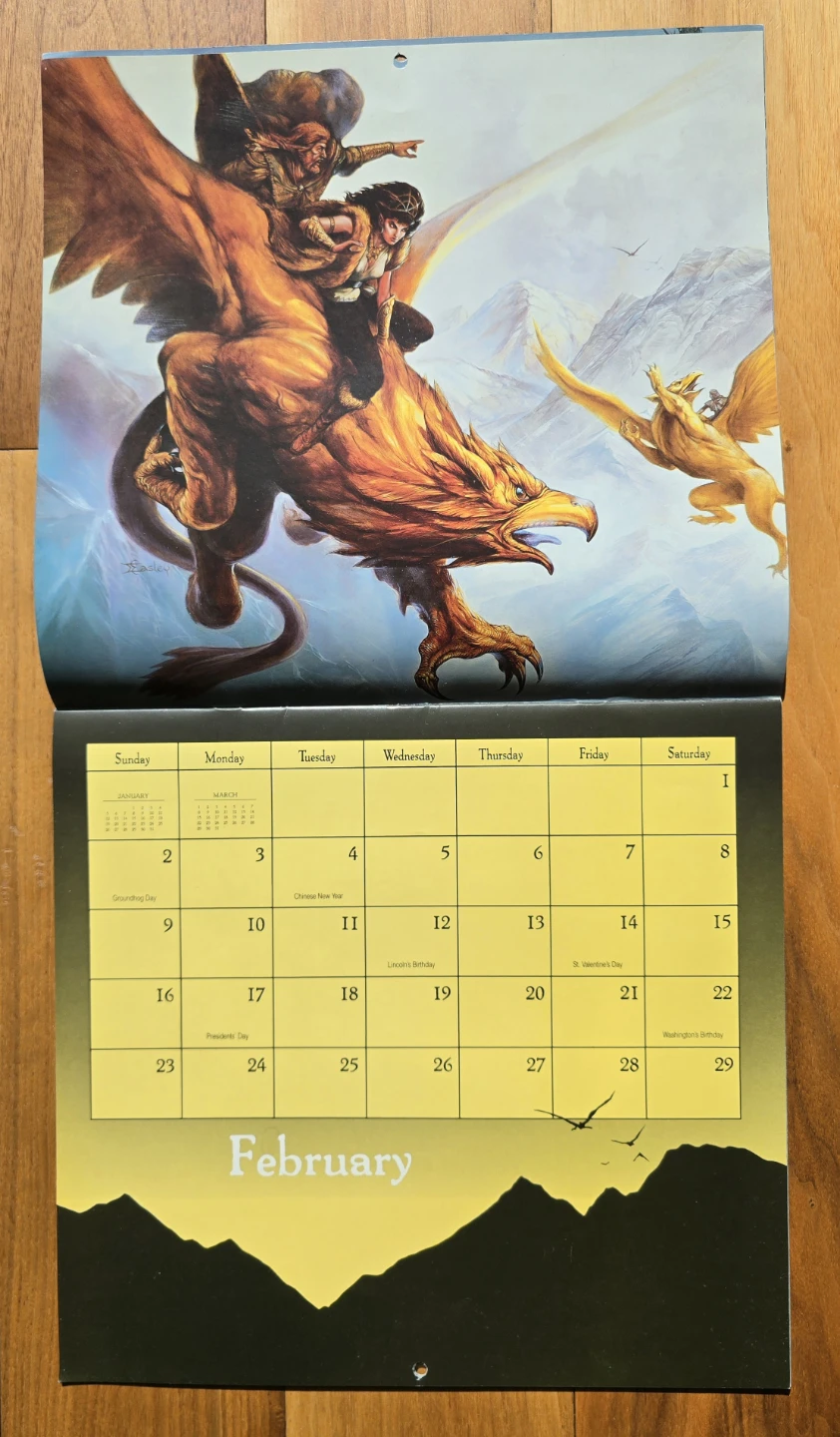 Vintage 1992 Dragonlance Calendar - photo 2