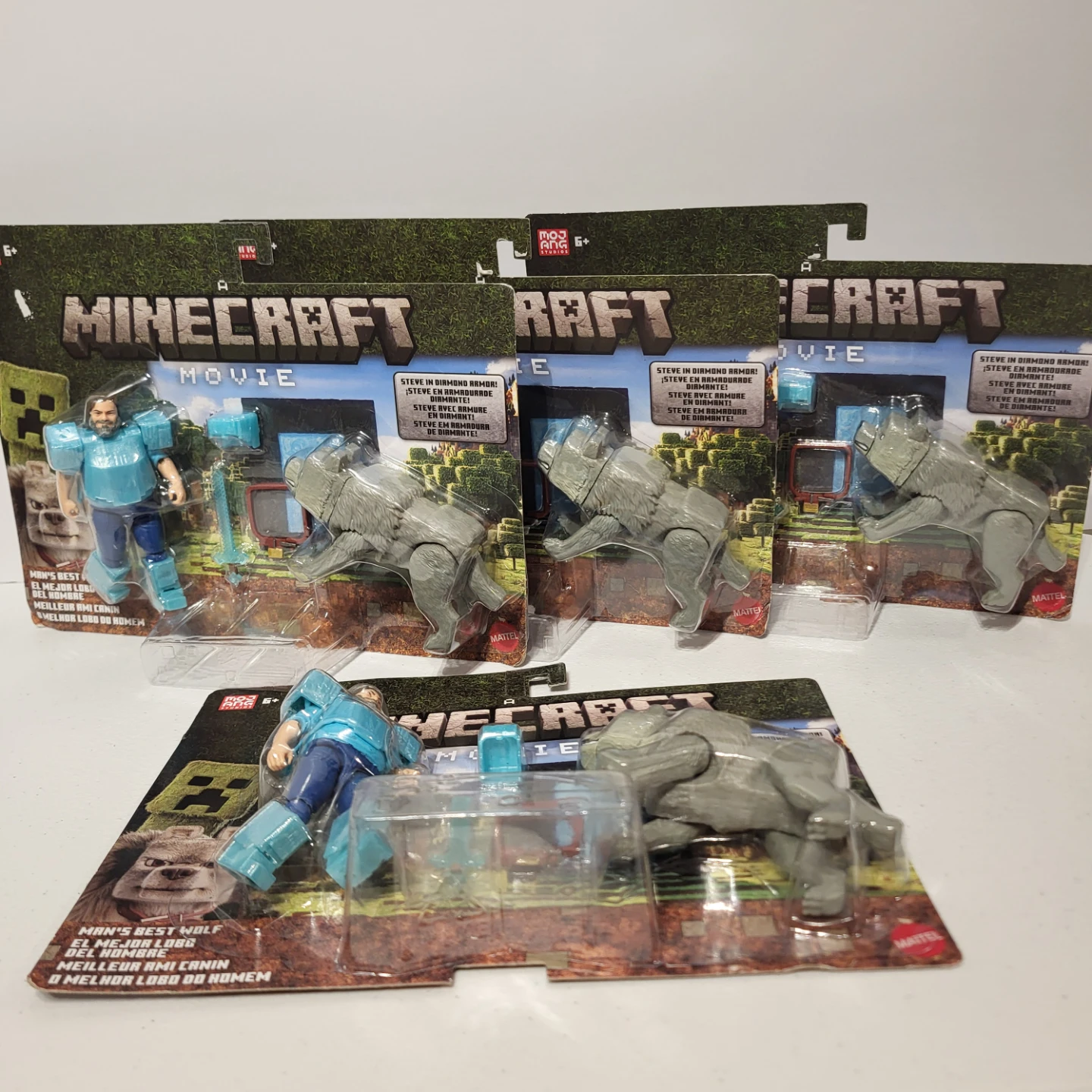 Minecraft Movie Steve and Wolf Action Figure Set - photo 4