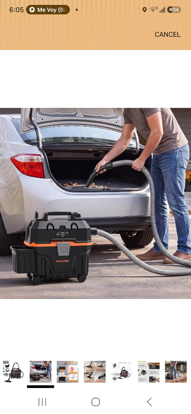 WECLEAN 4 Gallon Shop Vacuum 5.5 Peak HP - photo 3