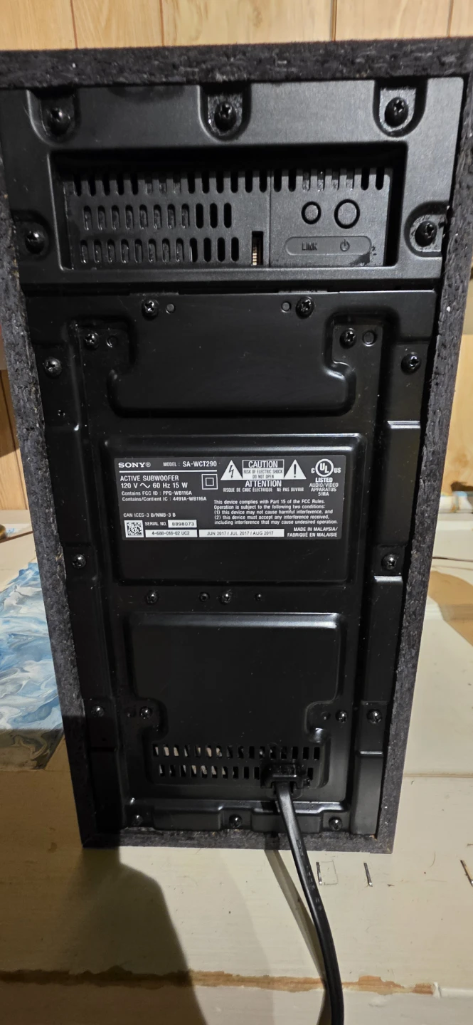 Sony SA-WCT290 Active Subwoofer - photo 3