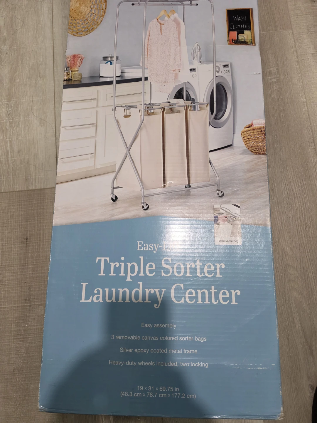 Whitmor Easy-Lift Triple Sorter Laundry Center