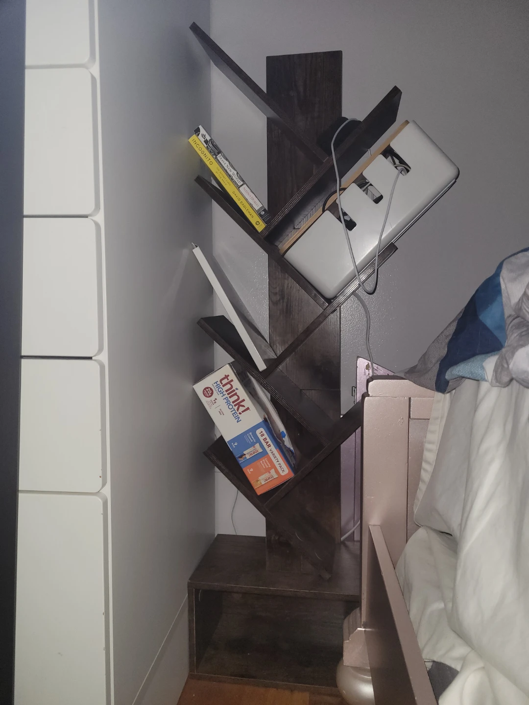 Dark Wood Tree Bookshelf