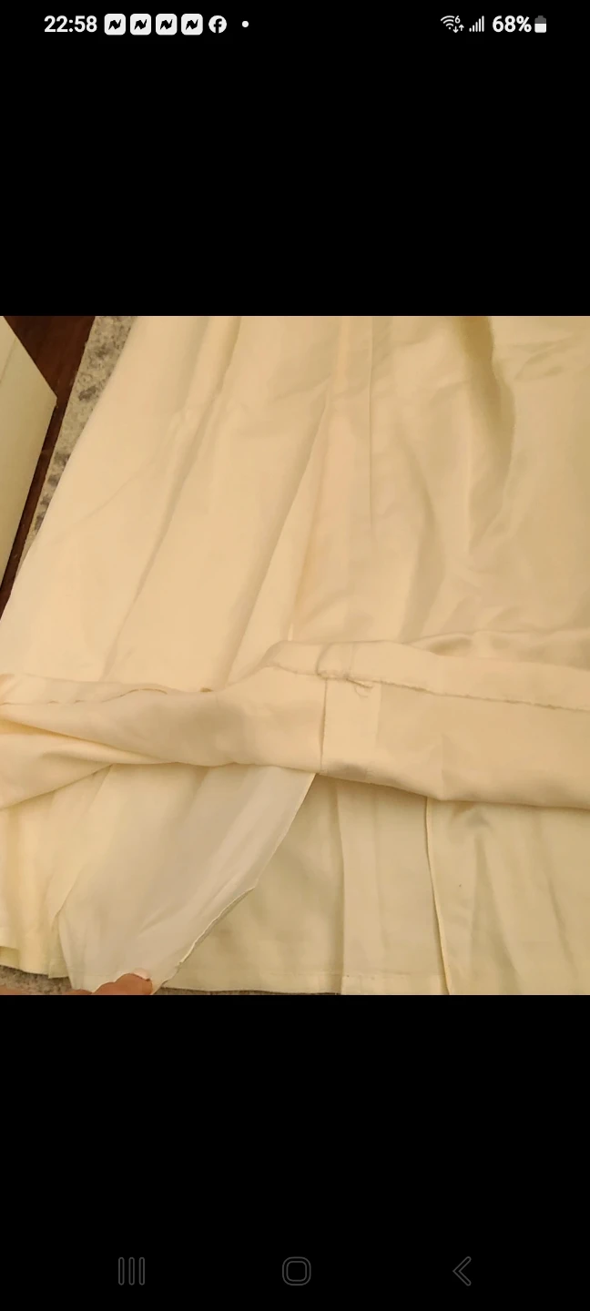 Cream Long Pleated Skirt - photo 5