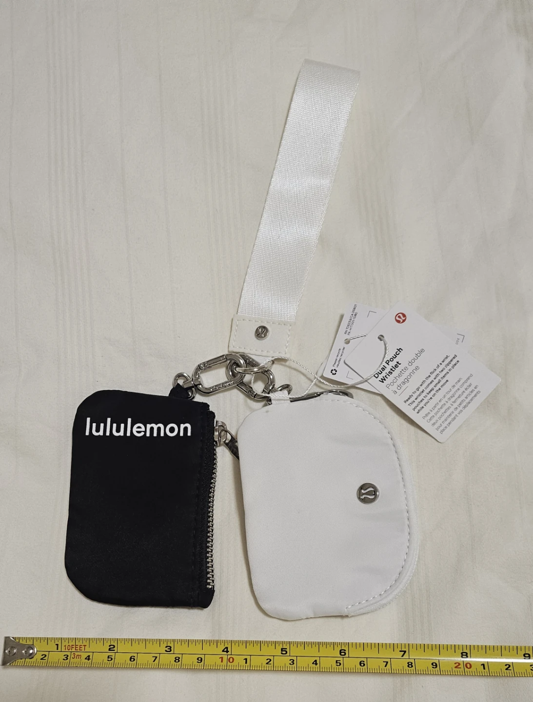 Lululemon Dual Pouch Wristlet Bag Black/White