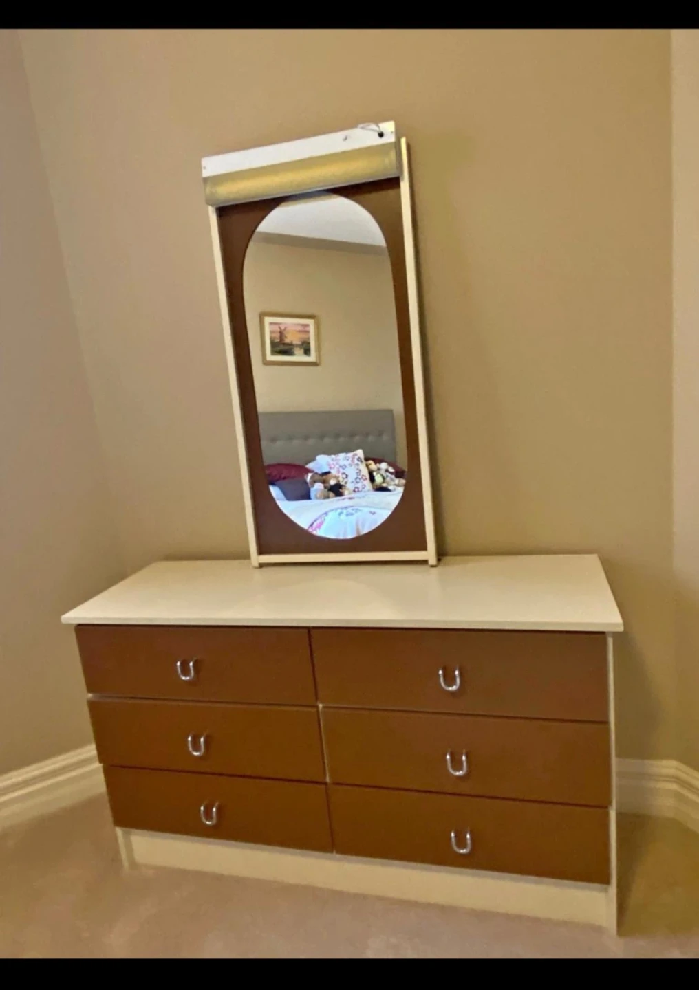 Dresser with matching mirror