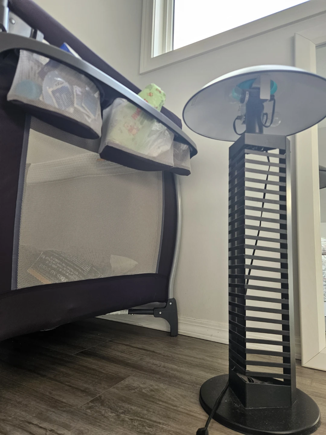 Black Modern Tower Table Lamp
