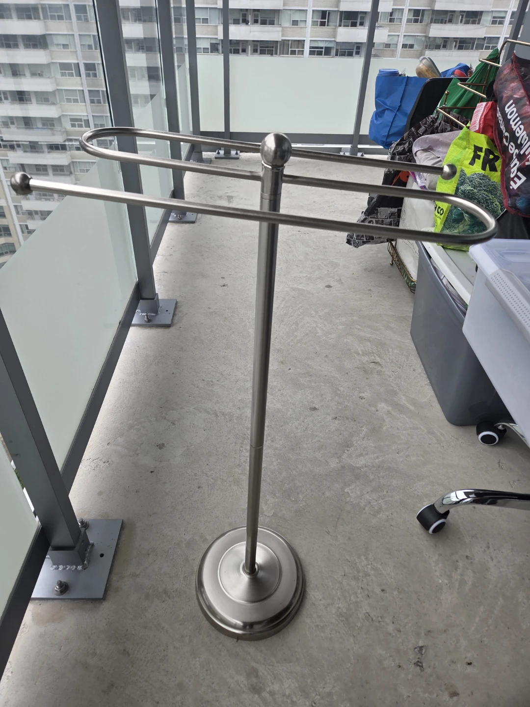 Stainless Steel Freestanding Towel Rack - photo 2