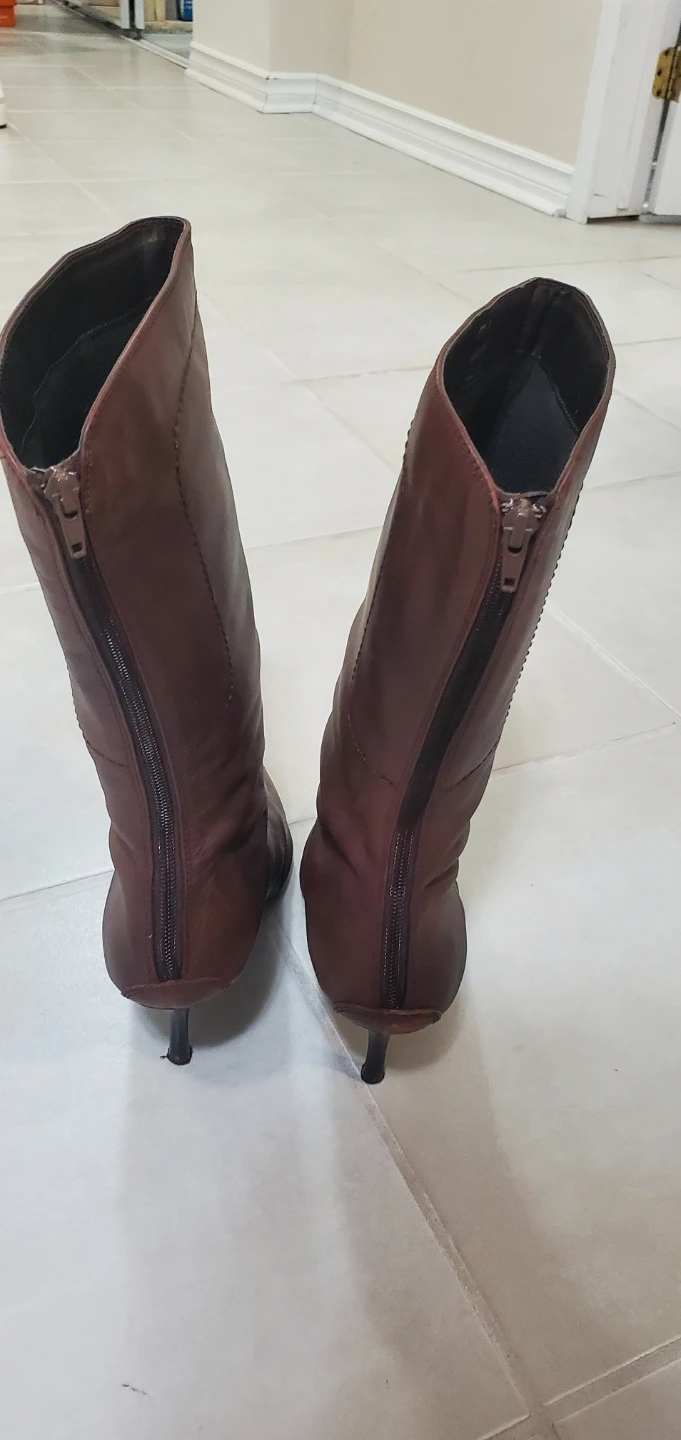 Brown Leather Heeled Boots - photo 5