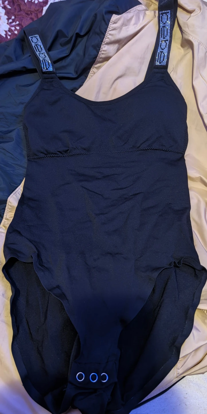 bebe black rhinestone strap bodysuit