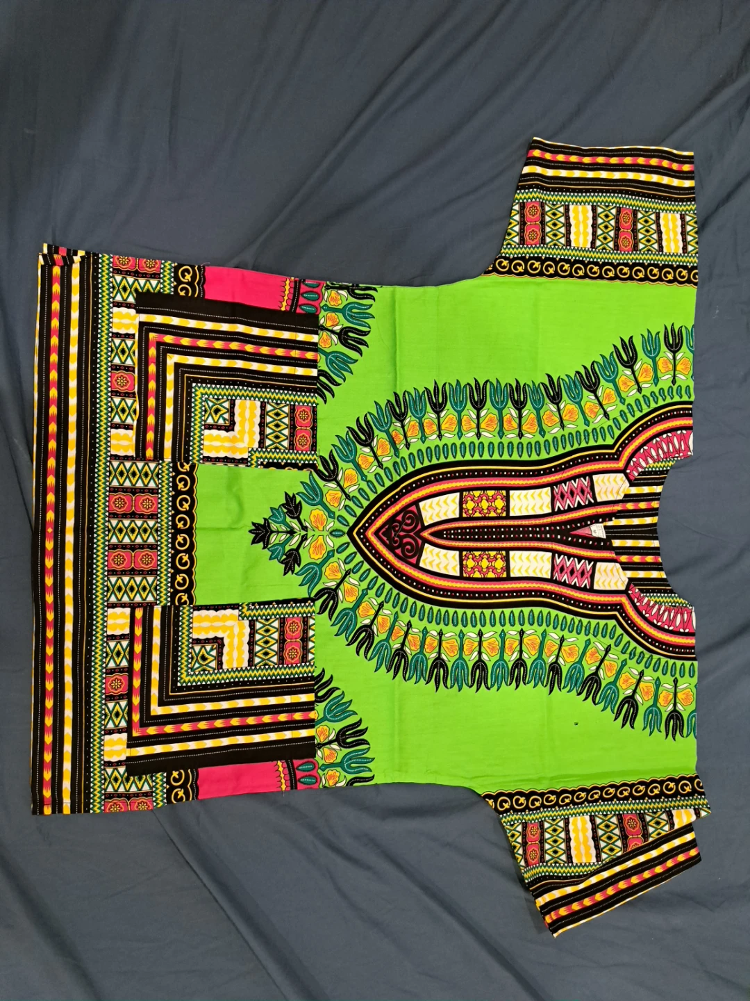 Bright Green African Dashiki Shirt