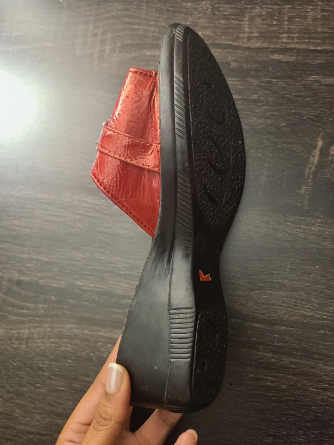 Y2K Red Wedge Slides Size 36 - photo 3
