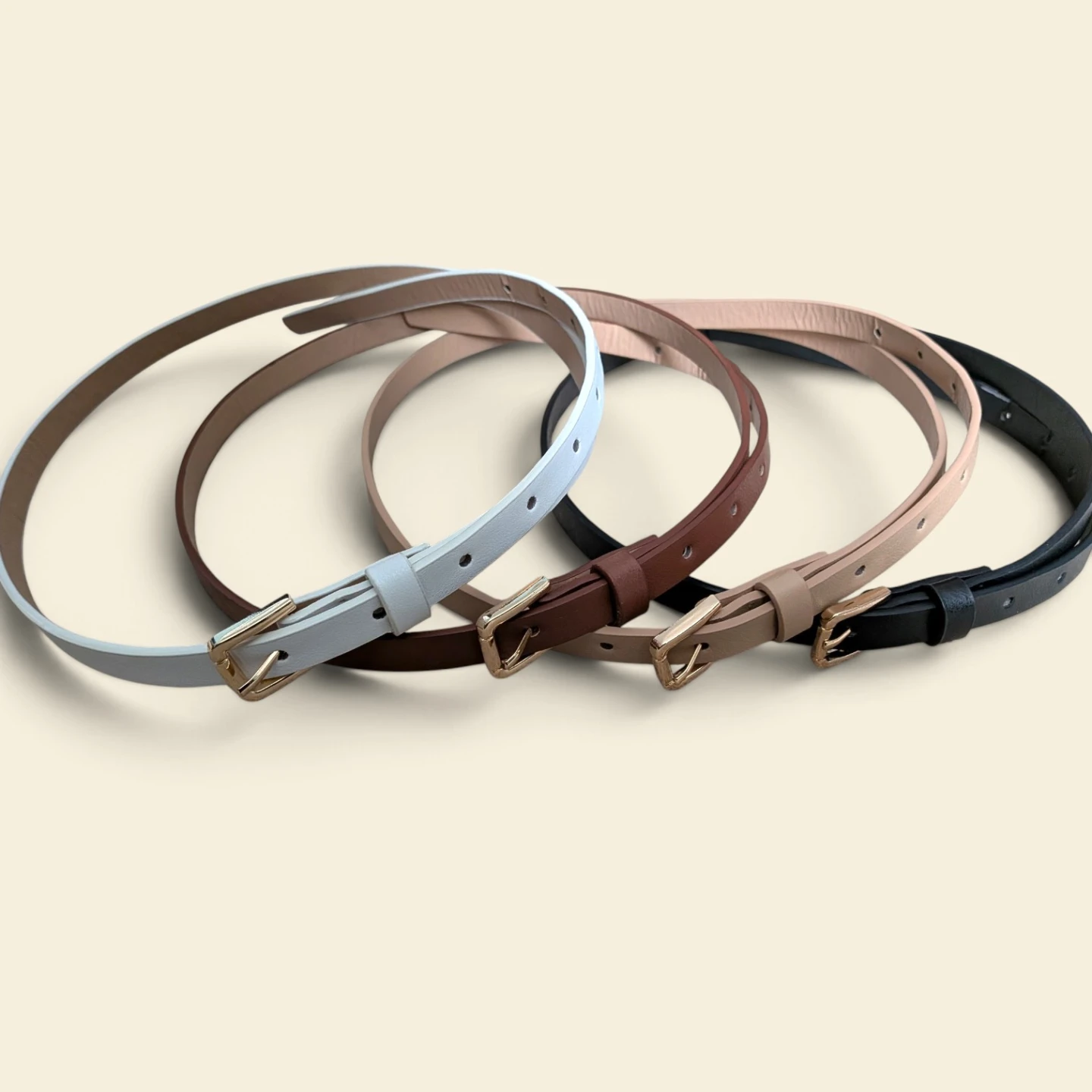 Set of 4 Slim Women's Belts