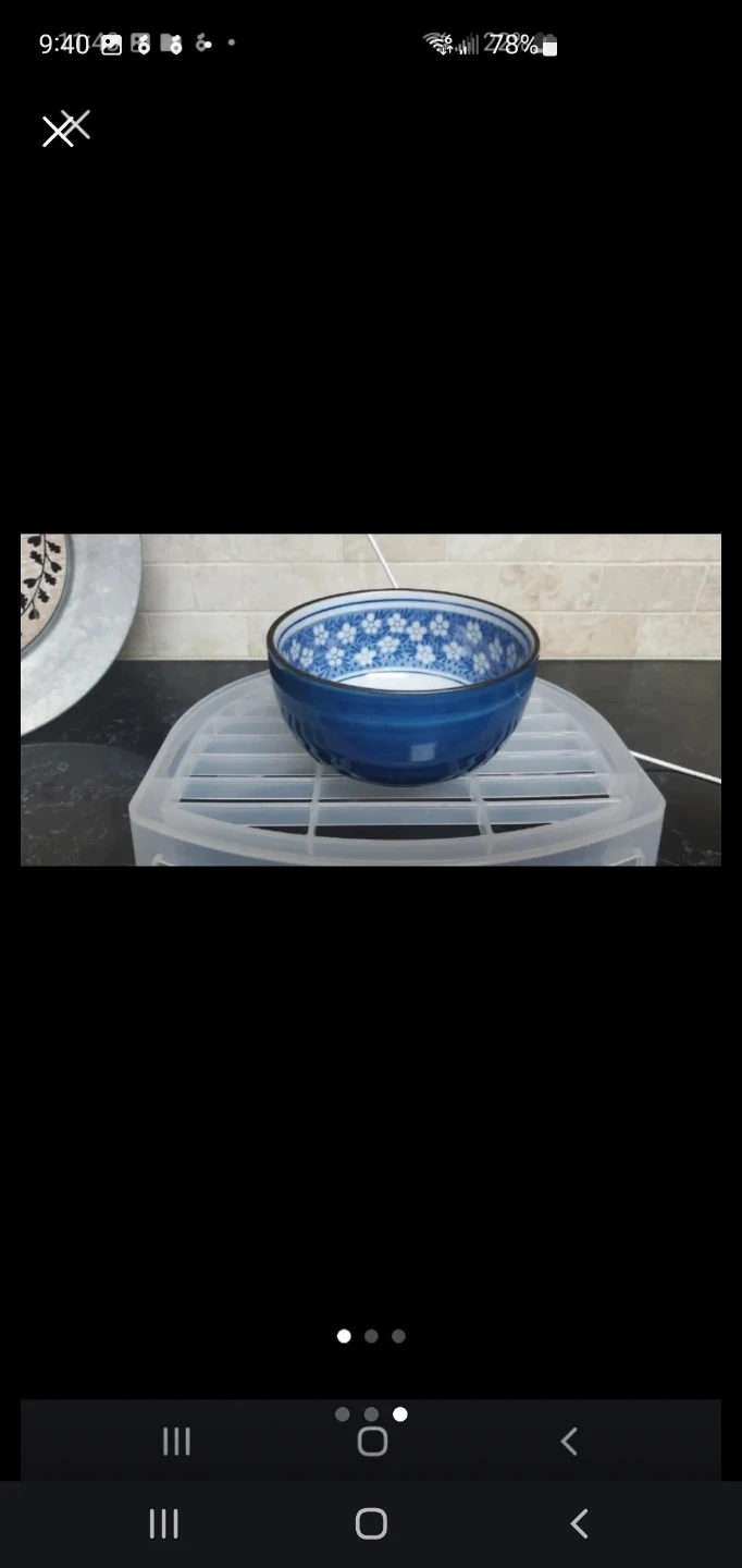 Blue and White Ceramic Bowl