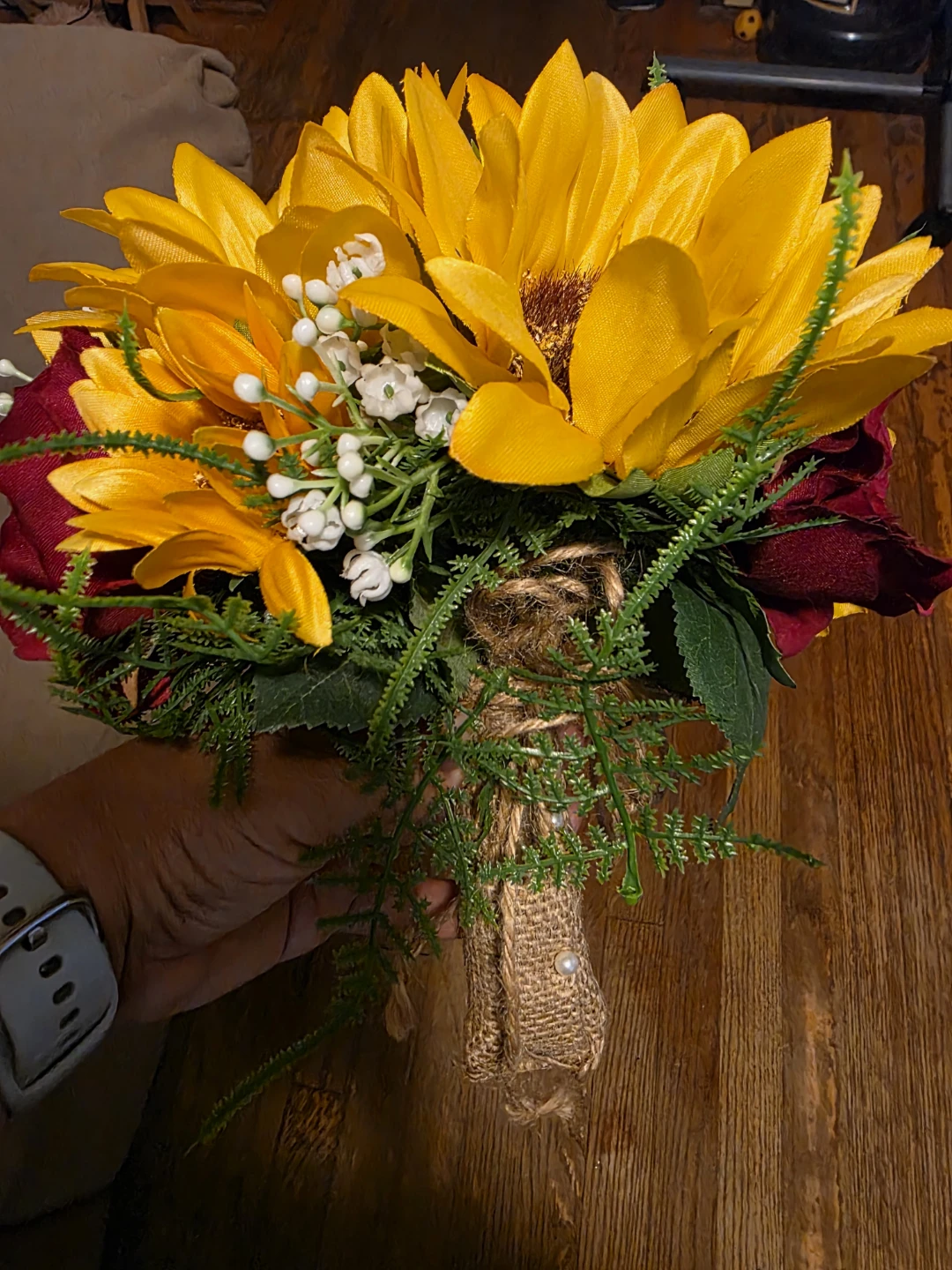 Artificial Sunflower and Red Rose Bouquet - photo 5
